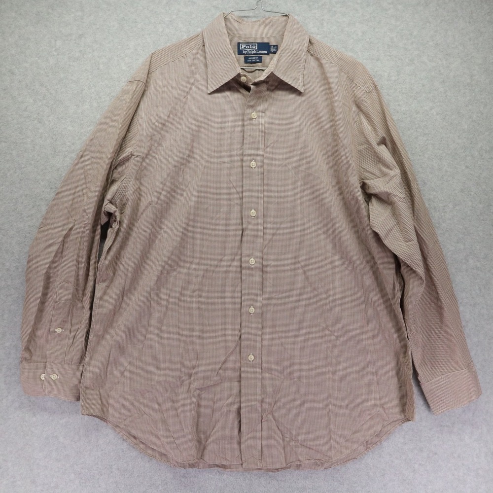 Polo Ralph Lauren Shirt Mens 16.5 32/33 Andrew Casual Button‎ Up Long Sleeve